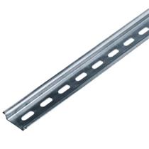 Sibratec trilho din ferro zincado 35 x 7,5 x 1000mm perfurado