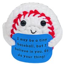 SIBULAN Pelota de Béisbol de Crochet con Mensaje Positivo de Apoyo Emocional