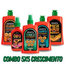 SIDARTA COMBO 5x5 B COMPLETO, TONICO, SHAMPOO, CONDICIONADOR, MASCARA HIDRATAÇÃO e OLEO ARGAM.