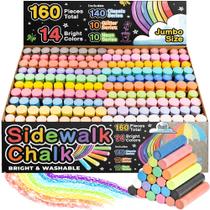 Sidewalk Chalk Fat Zebra Designs 160 unidades 14 cores + 10 glitter + 10 neon