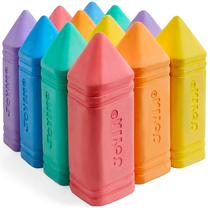 Sidewalk Chalk JOYIN Jumbo, 12 peças, lavável em 6 cores, para crianças