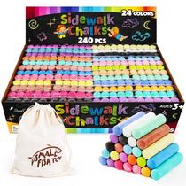 Sidewalk Chalk SMALL FISH, 240 unidades, lavável para crianças de 3 anos ou mais