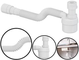 Sifão Ajustável Copo Multiuso Sanfonado Flexível Para Pias De Cozinha Banheiro Lavatório Tubulação - Tigre