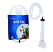 Sifão Aspirador para limpeza de Aquário 2 em 1 Cristal Clear SL-30 Vigoar 2 em 1 Limpa cascalho e Troca Água
