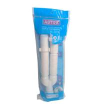 Sifão Astra Sanfonado Universal Duplo Branco Sifão Astra Sanfonado Universal Duplo Branco