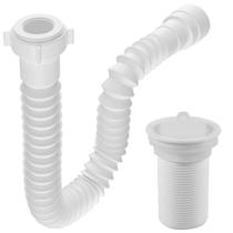 Sifão Branco + Válvula De Lavatório 1.1/4 Branca + Sifão Branco + Válvula De Lavatório 1.1/4 Branca +