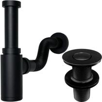 Sifão Copo Ajustável Inox Preto Fosco 7/8 Pol E Válvula Click 30mm Kit Banheiro Sifao Metal Com Tubo De Saída Adaptável E Ralo Pia Lavatório Sifão Copo Ajustável Inox Preto Fosco 7/8 Pol E Válvula Click 30mm Kit Banheiro Sifao Metal Com Tubo De Saída Adaptável E Ralo Pia Lavatório