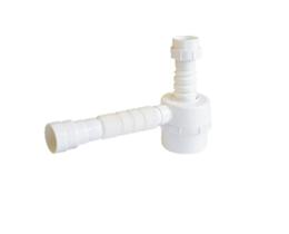 Sifão Copo Fere Sanfonado Branco Pvc - Resistente a Água Quente