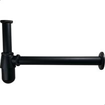 Sifao Copo Metal Preto Fosco Universal Para Pia Suspensa Banheiro Cuba Esculpida Copo Aparente 30mm e 40mm