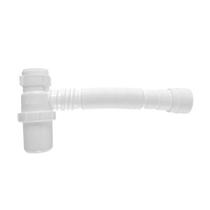Sifão Copo Universal Branco Astra - Altura 16cm Largura 7cm Comprimento 34cm