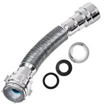 Sifao corrugado abs cromado c/ canopla 70cm blukit