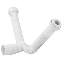 Sifão Duplo Sanfonado/Extensivo Universal Abs Branco