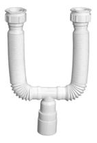 Sifão Duplo Universal Extensível Flexível Blukit Sifão Duplo Universal Extensível Flexível Blukit