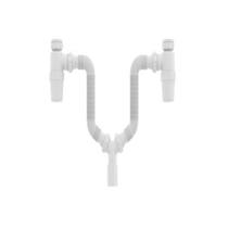 Sifão Extensível Duplo com Copo Sifonado Branco Censi 7176 Sifão Extensível Duplo com Copo Sifonado Branco Censi 7176