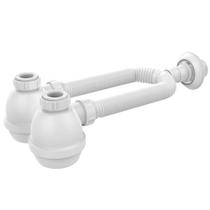 Sifão Extensível Universal Com Copo Duplo Blukit Branco Sifão Extensível Universal Com Copo Duplo Blukit Branco