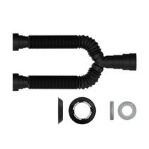 Sifão Flexível Blukit Tubo Extensivo Duplo 70cm Universal Preto Sifão Flexível Blukit Tubo Extensivo Duplo 70cm Universal Preto