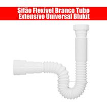 Sifão Flexível Branco Tubo Extensivo Universal Blukit