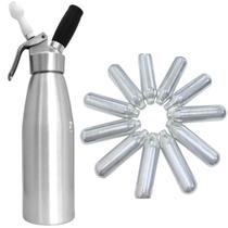 Sifão Garrafa Para Chantilly Profissional 1 litro + 10 Capsulas Gás