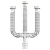 Sifão Herc Extensível Universal DN38/40/48/50 Triplo Branco