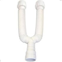 Sifão Sanfonado Duplo Branco Fere Sifão Sanfonado Duplo Branco Fere