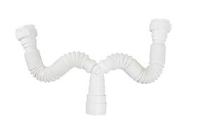 Sifão Sanfonado Duplo Universal Branco Plasbohn Sifão Sanfonado Duplo Universal Branco Plasbohn