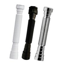 Sifão Sanfonado Extensivo Pvc Branco Preto Cromado uso Pia, Tanque, Lavatório Ajustável Resistente