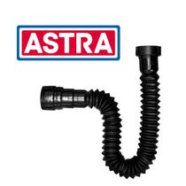 Sifão sanfonado / extensivo universal abs preto astra tubos