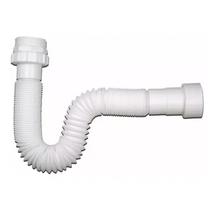 Sifão Sanfonado Flexível Branco Pia Banheiro Cozinha