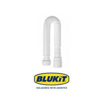 Sifão sanfonado longo Blukit pvc branco