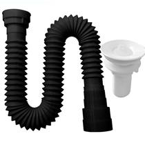 Sifão Sanfonado Multiuso 72Cm Preto Com Valvula Preto Sifão Sanfonado Multiuso 72Cm Preto Com Valvula Preto