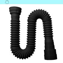 Sifão Sanfonado Multiuso Lavatório/Pia/Tanque 72Cm Preto