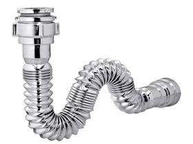 Sifão Sanfonado Pia Flexível Extensível Universal Cromado
