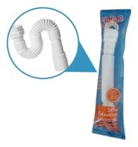 Sifão Sanfonado Universal 74cm Pia Tanque Lavatório Branco herc