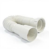 Sifão Sanfonado Universal Branco Simples 70cm Ajustável Para Lavatório / Pia / Tanque Plastuning