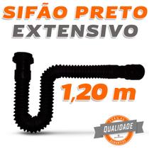 Sifão Sanfonado Universal Preto - DELFLEX