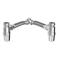 Sifao tubo extensivel duplo copo horizontal cromado censi 7178 Sifao tubo extensivel duplo copo horizontal cromado censi 7178