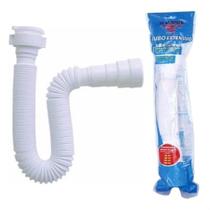 Sifão Tubo Extensivo Simples Universal Branco 72cm Plasbohn