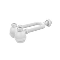 Sifão Universal com Copo Duplo Branco - Blukit Sifão Universal com Copo Duplo Branco - Blukit