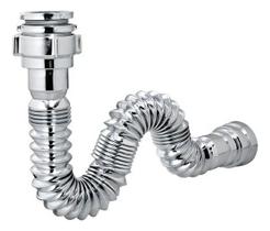 Sifão Universal Flexível Cromado Lavatório Tanque Pia Astra Cor Prateado