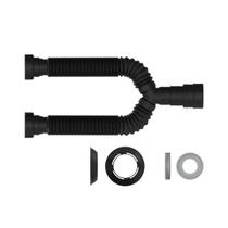 Sifão Universal Sanfonado Tubo Extensivo Cuba Duplo Preto Blukit Sifão Universal Sanfonado Tubo Extensivo Cuba Duplo Preto Blukit