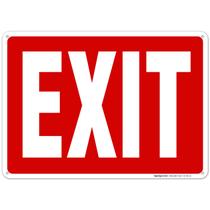 Sign Sigo Signs Exit Red Background 25x35cm Alumínio livre de ferrugem