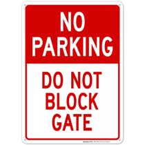 Sign Sigo Signs No Parking Não Bloqueie O Portão 25x35cm Alumínio Sign Sigo Signs No Parking Não Bloqueie O Portão 25x35cm Alumínio