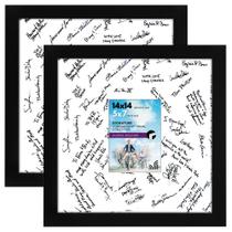 Signature Frame American Flat Wedding 14x14cm, conjunto de 2 pretos