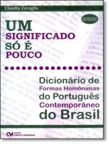 Significado So E Pouco - Dicionario De Formas Homonimas Do Portugues Contemporaneo Do Brasil - CIENCIA MODERNA