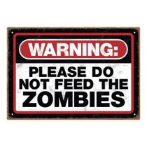 Signo de lata Aquarius Zombie Warning 8x11,5 cm Signo de lata Aquarius Zombie Warning 8x11,5 cm
