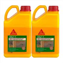 Sika-1 Aditivo 3,6 L Impermeabiliza Reboco Internos Externos Kit C/ 2 Sika-1 Aditivo 3,6 L Impermeabiliza Reboco Internos Externos Kit C/ 2
