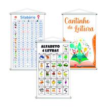 Silabário + Alfabeto + Leitura Kit 3 Banners Grande Silabário + Alfabeto + Leitura Kit 3 Banners Grande