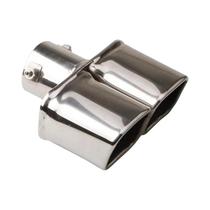 Silenciador De Escape Automotivo De Aço Inoxidável De 2,5 Polegadas Com Saída Quadrada Simples Ou