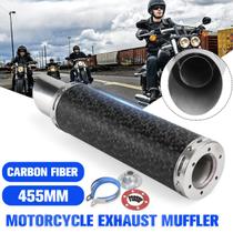 Silenciador de escape de motocicleta universal de fibra de carbono 50mm/2 - Generic