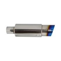 Silenciador Universal De Aço Inoxidável Para Carro, Tubo De Escape Com Saída De 370mm, Comprimento